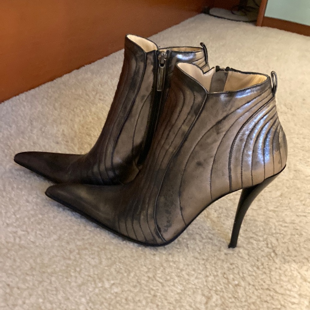 Gianmarco Lorenzi Metallic Ankle Boots